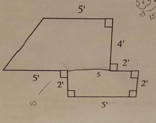 Use ALL of the tools have, to find area and perimeter of this below:​