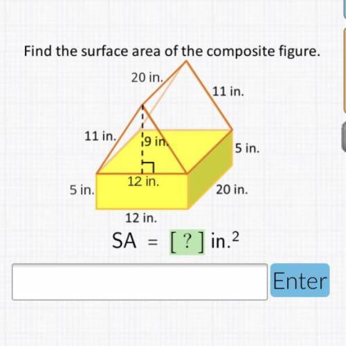 Help&EXPLAIN 
Find the surface area of the composite figure