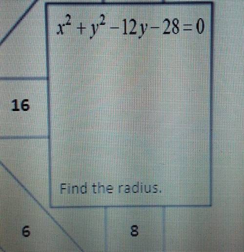 Help me find the radius please. ​