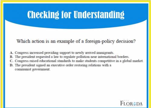 Which action is an example of a foreign policy discussion?
