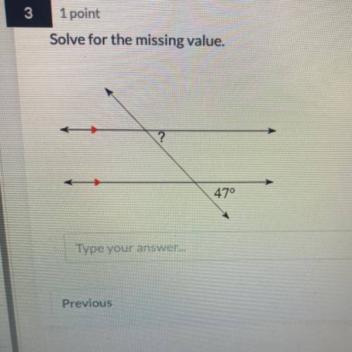 Solve for missing value