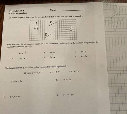 How do I solve these vector operations without coordinates
