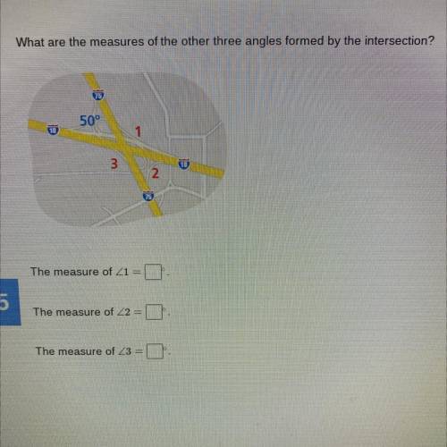What are the measures of the other three angles formed by the intersection?