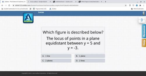 The locus of points in a plane