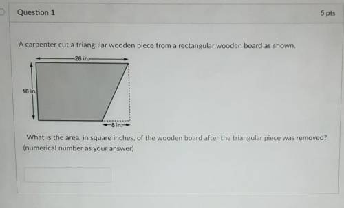 It says What is the area in square inches ​