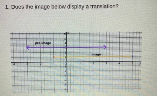 A . Yes, the pre-image and image are both line segments and the line segment had been translated