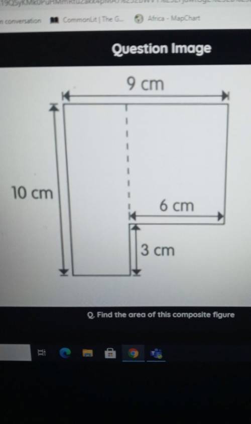 Find the area of the composite figure?71 cm273 cm272 cm2 74 cm2​