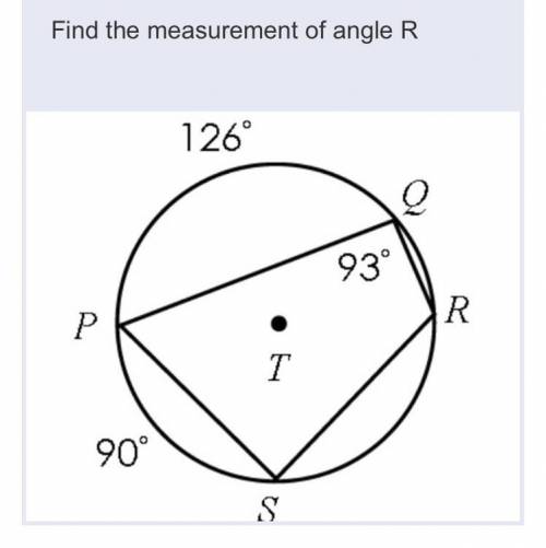 Find the measurement for angle R.