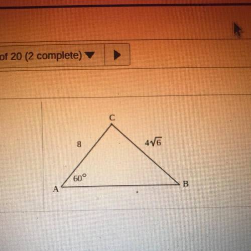 Find angle B. What is angle B.