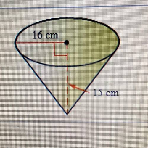 Find the lateral area of the cone.