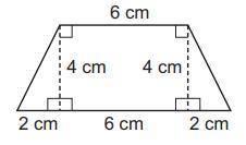 Mia found the area of a polygon The area is 32 square cm.

Which of these polygons has an area of