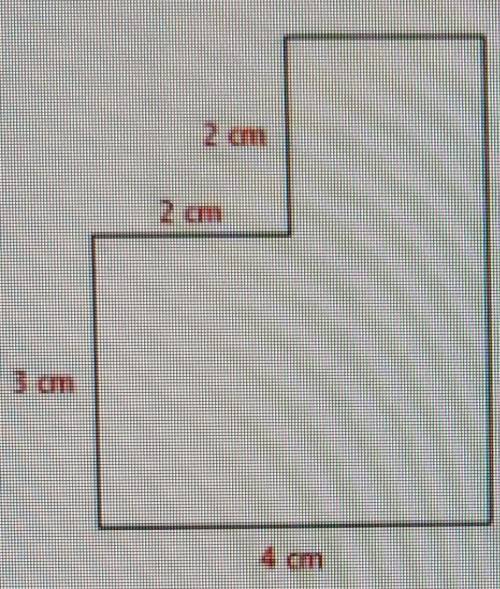 D What is the perimeter of this figure? a. 14 cm b. 20 cm c. 18 cm d. 10 cm ​