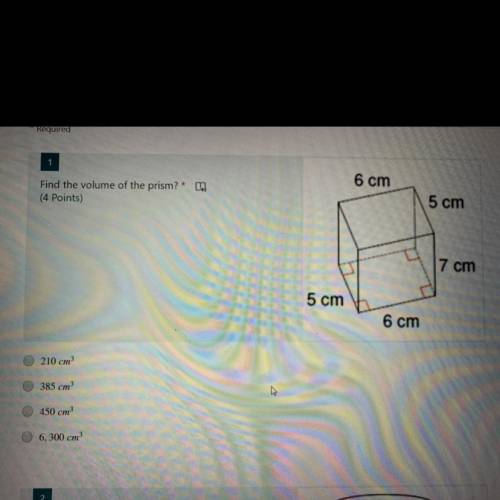 Find the volume of the prism?*