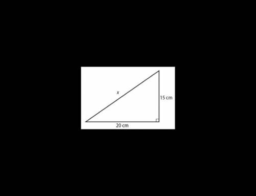 A right triangle and two of its side lengths are shown in the diagram below. What is the measuremen