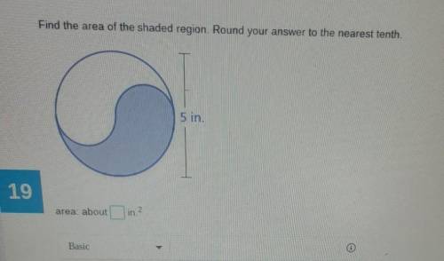 Find the area of the shaded region. Round your answer to the nearest TENTH.​