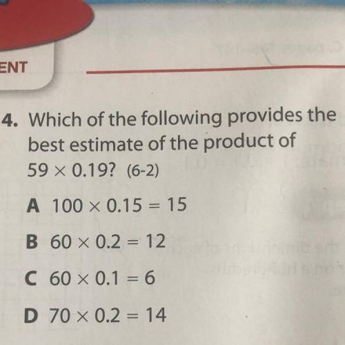 PLSS ITS A TEST I NEED THE EXPLANATION AND ANSWER SO BAD