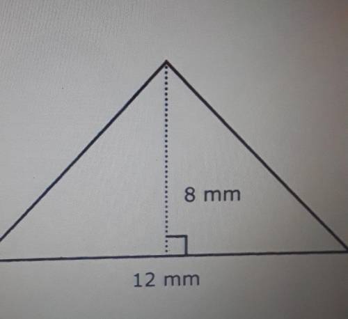 help? A crayon is shaped like a triangular prism. The base of the crayon is shown. If the crayon is
