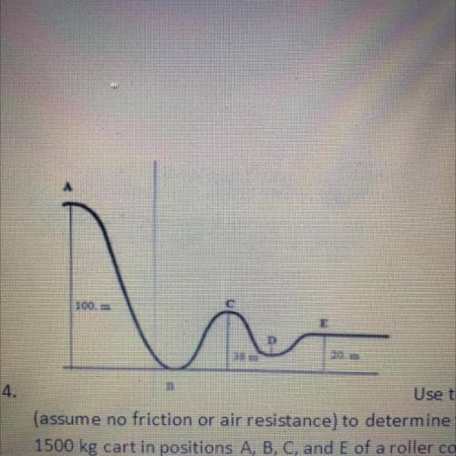 4.

Use the law of conservation of energy
(assume no friction or air resistance) to determine the