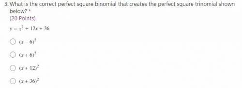 What is the correct perfect square binomial that creates the perfect square trinomial shown below?