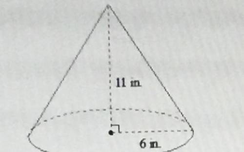 What is the volume of the cone to the nearest whole unit ?

320 in >3 
1244 in >3 
415 in &g