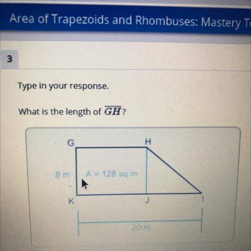 What is the length of the trapezoid GH (Here’s a Photo to help)