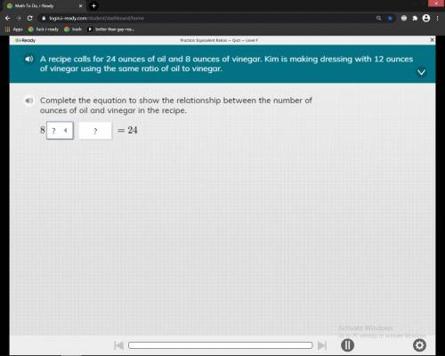 NEED HELP ASAP

Complete the next equation to show the relationship between the number of ounces o