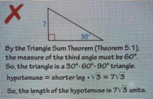 Can someone find the error ??
And solve it
Please this geometry 
Specials right triangle