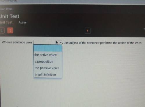 When a sentence uses the subject of the sentence performs the action of the verb. Mark this and ret