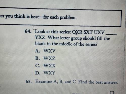 Please answer the question below (the question is question 64)