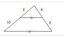 Using the following​ diagram, solve for x.