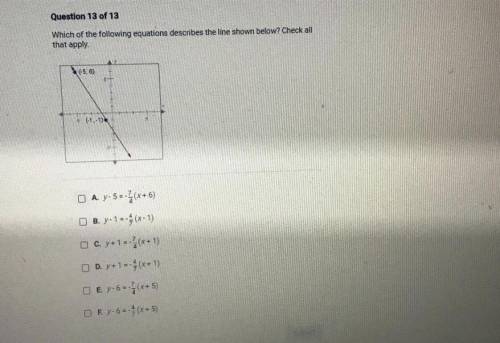 THIS IS MY 20TH TIME POSTING THIS PLS HELP QUICK PLSSS :’( Which of the following equations describ