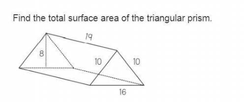 Find the surface area of the prism can someone explain as well I will give brainlist if they do