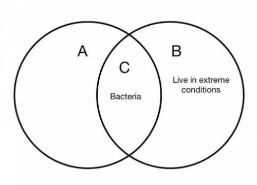 The Venn diagram provided compares and contrasts two domains: Archaea and Bacteria. Select ALL the