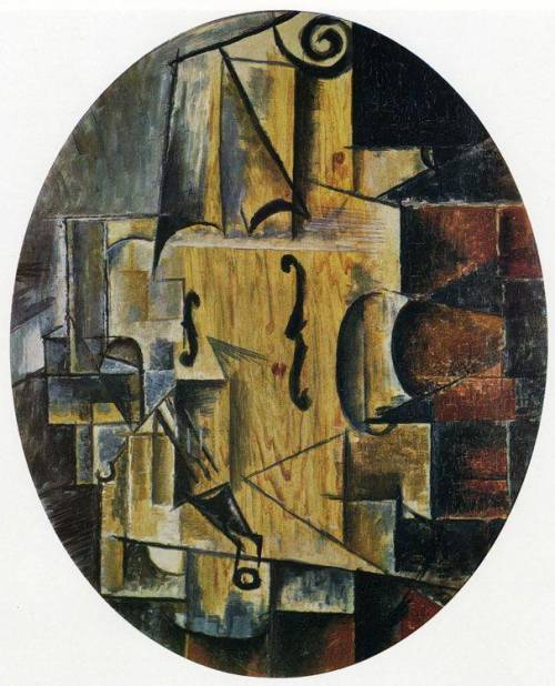 Which characteristic of cubist artist can be seen in the example shown here?

A. they stressed the