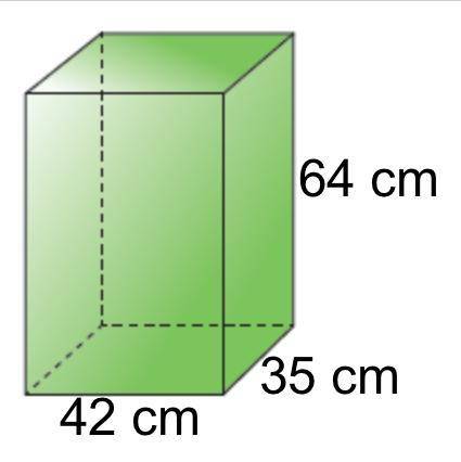 The height of the rectangular prism measures 64 cm. If the height is increased by 1.5​ cm, by how m