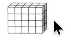 Calculate the volume of the rectangular prism built from centimeter cubes.