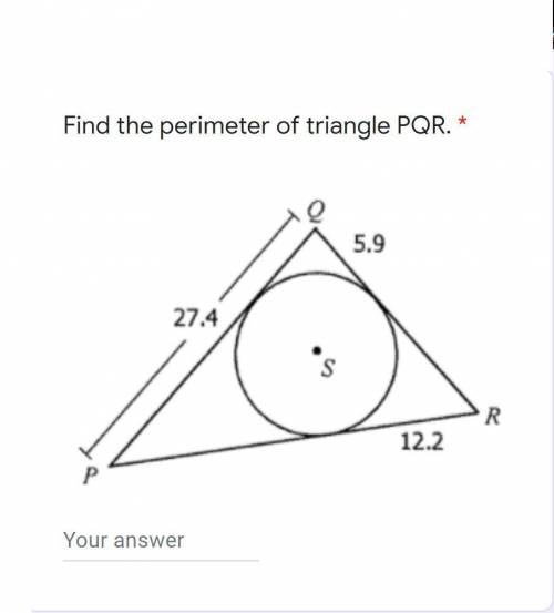Find the perimeter of triangle PQR