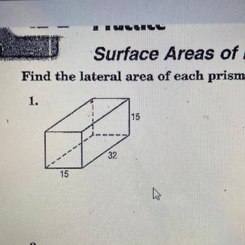 20 POINTS whats the lateral area of this prism