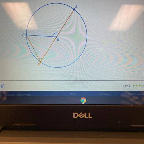 HURRYYY

A circle is centered on point B. Points A, C and D lie on its circumference.
If ZABC meas