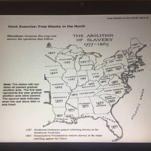 Does the map provide any evidence that there may have been racial prejudice in the north?