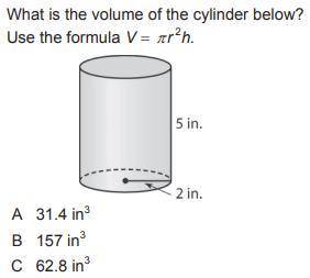 Please help! 
What is the volume of the cylinder below?