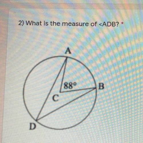 2) What is the measure of