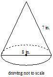 Find the surface area of the cone. Use 3.14 for π.