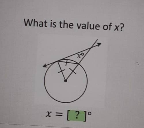 What is the value of x? ro x= [?]°​