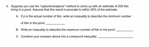 This is from the estimating fish population Gizmos. I have no clue how to do this. Please help