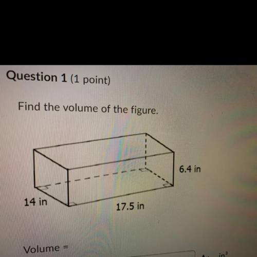 Find the volume of the figure please.