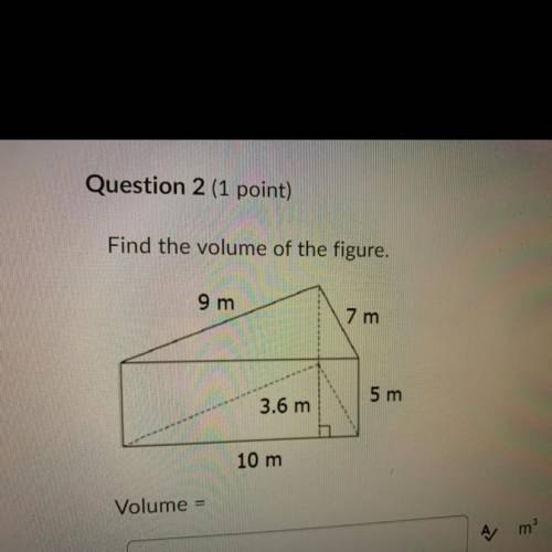 Find the volume of the figure.