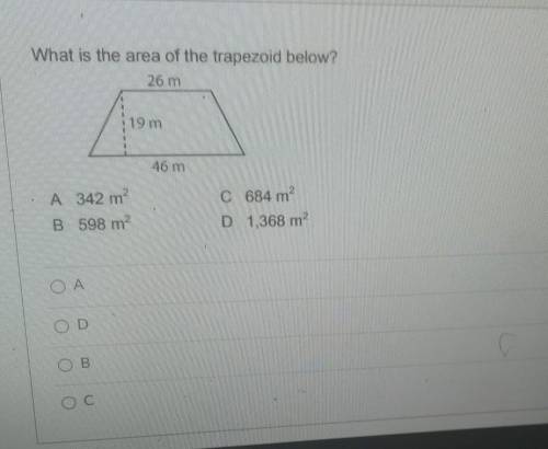 What is the area of the trapezoid​