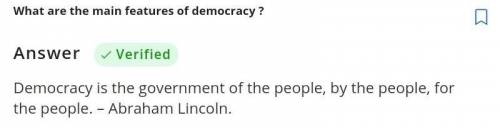 Define the features of democracy.​