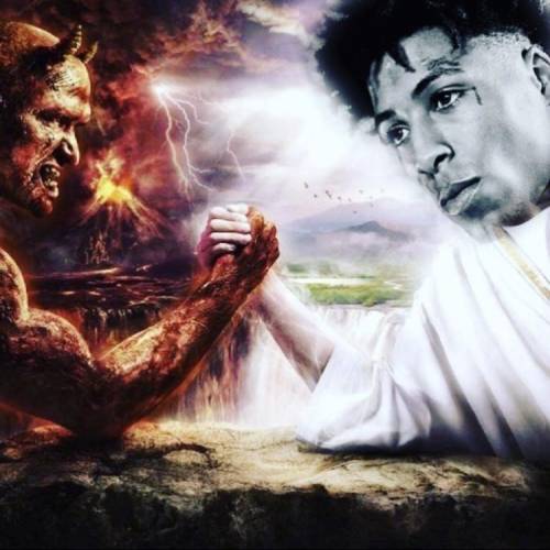 Our lord and savior nba youngboy arm wrestling the devil #FreeYb